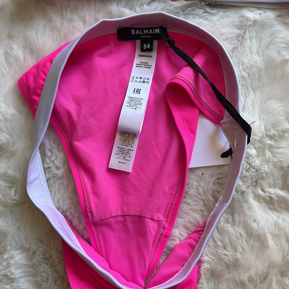 New Balmain swim wear 2 pieces ! Beautiful neon pink color - Picture 4 of 5